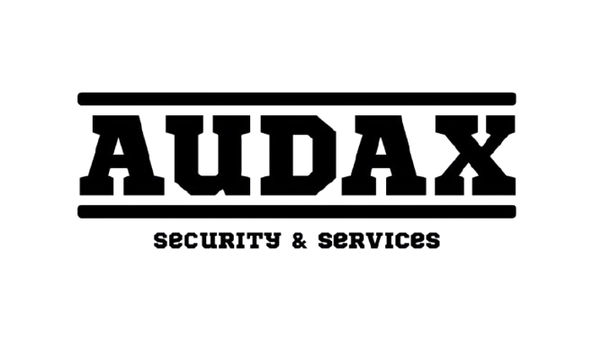 Logo van audax security — klant van Socialritme